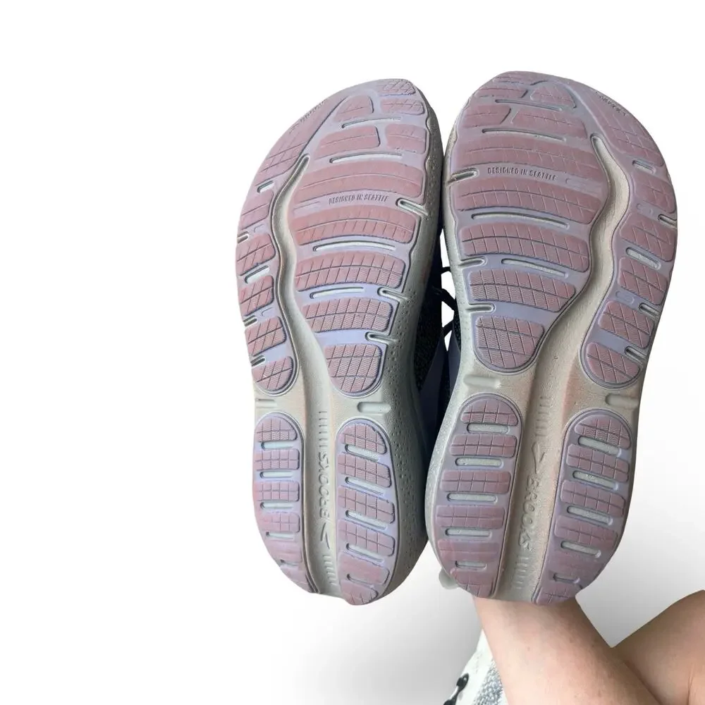 Brooks Ghost Max 2 Women’s Running Shoes Gray White Cushioned Sneakers Size 10 B